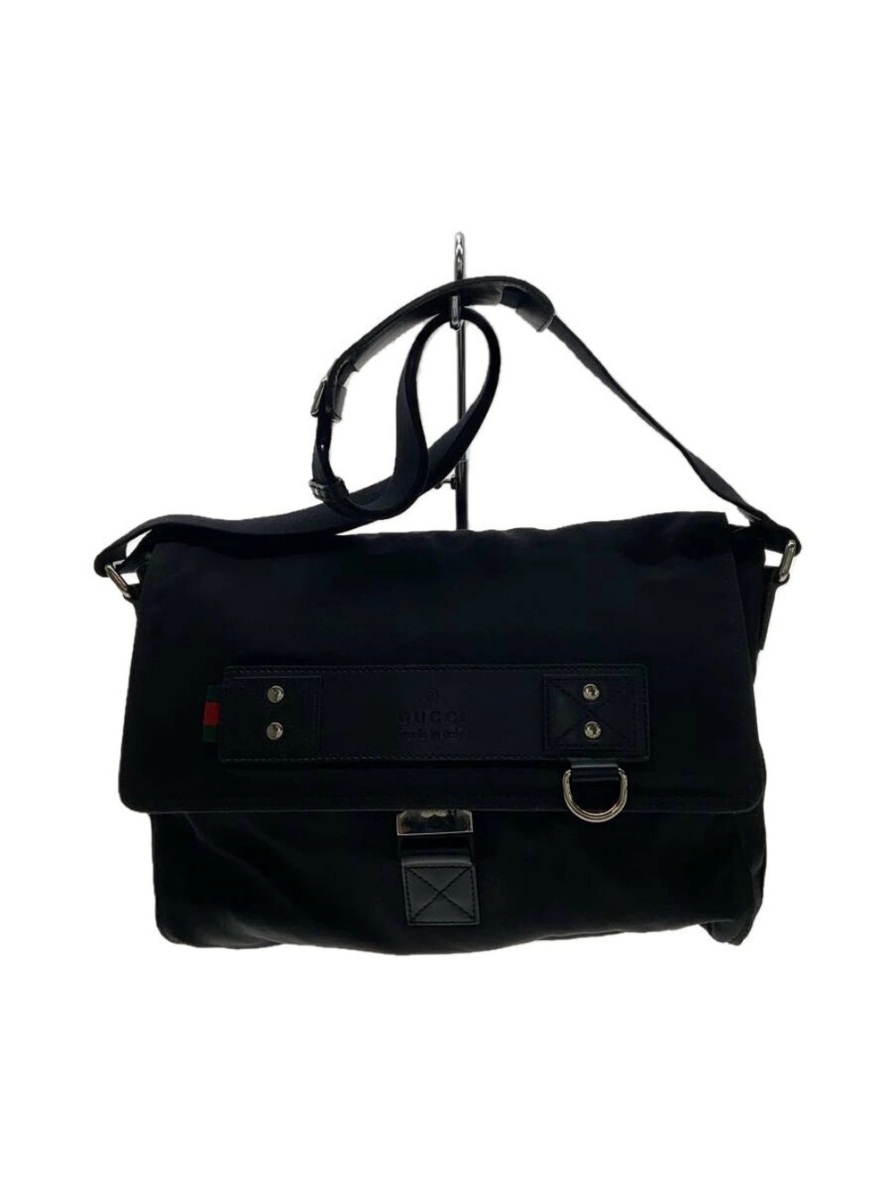Gucci Web Messenger Bag Crossbody Black